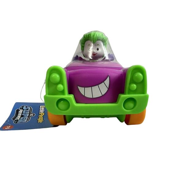 Fisher Price Little People DC Super Friends Vehicles and Removable Joker - Picture 3 of 10